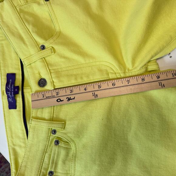 Ralph Lauren Purple Label Women's 160 Slim Leg Denim Jeans Size 25 Yellow Preppy - Picture 15 of 16